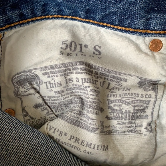 Levi’s 501 Skinny Jeans W26L28 - Picture 6 of 8